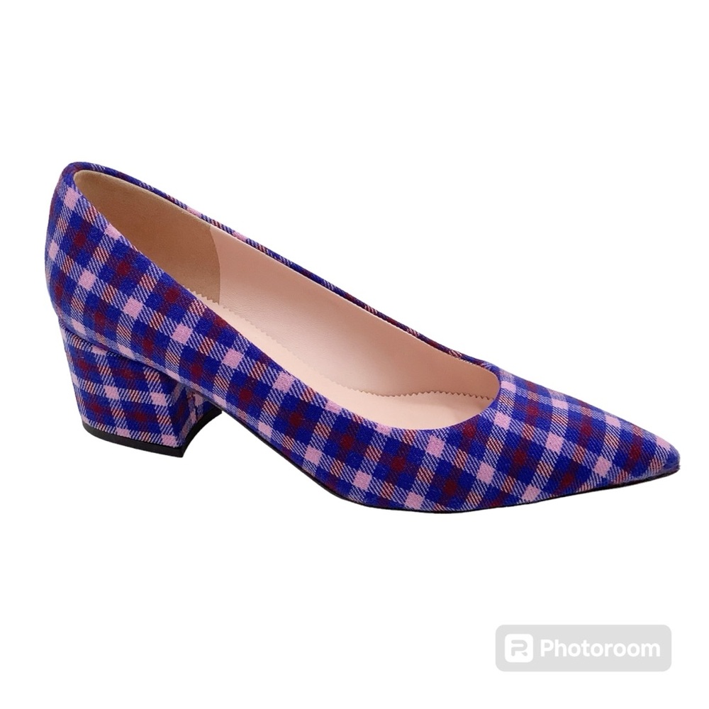 🆕{J.Crew} Laney Pointed Toe Block Heel Plaid Pumps